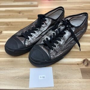 Jack Purcell x Converse Silver Metallic Low Top Lace Up Men's 12